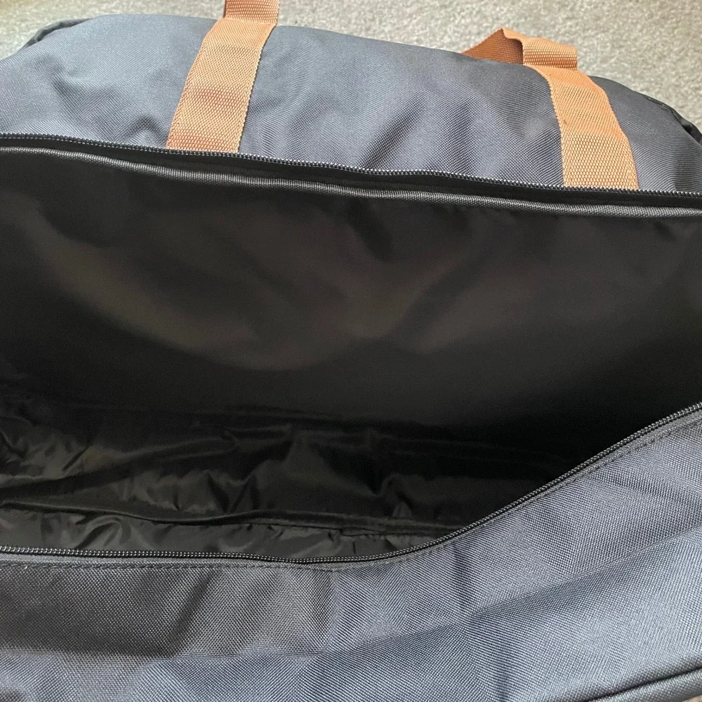 DSW Black and Brown Weekender‎ Bag with Shoe Compartment
